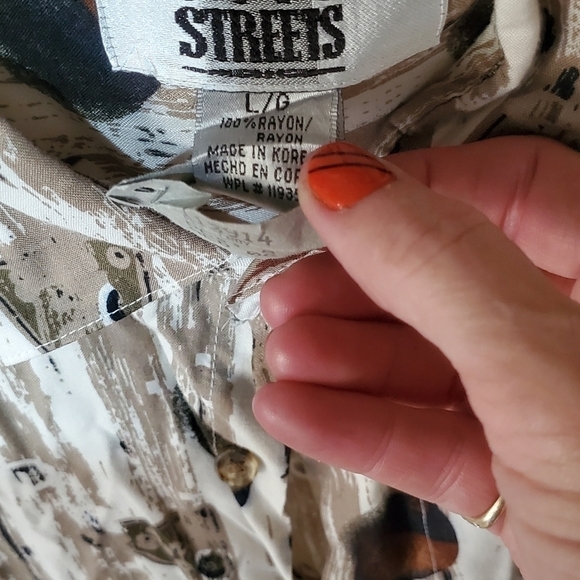 City Streets 100% Rayon Pool Balls Short Sleeve Casual Button Down‎ Sz. L Shirt - Picture 6 of 10